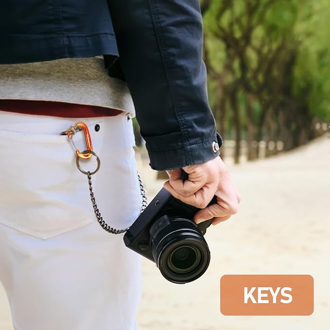 Carabiner Clips Heavy Duty 12kN (2697 lbs)-Lightweight Locking Carabiners for Camping, Hiking, Hammock, Dog Leash Harness, Outdoor and Gym etc, Keychains& Utility