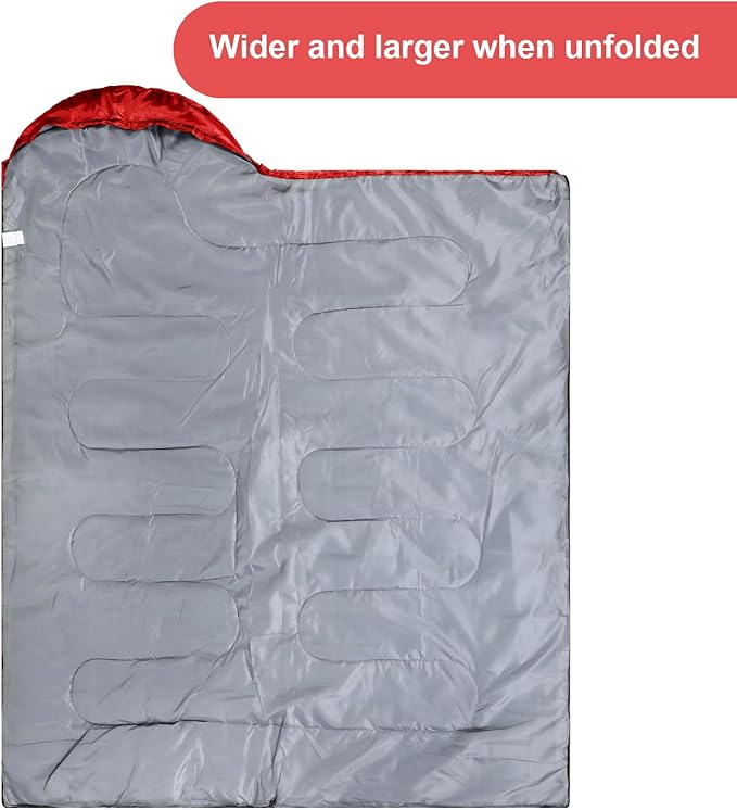 Tudomro 2 Pcs Camping Sleeping Bag for Adults, Lightweight Packable Waterproof Camping Gear Equipment to Keep Warm for Spring Summer Fall Indoor Outdoor Backpacking Hiking Travel