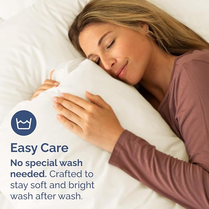 King Pillow Cases Set of 2 - Ultra Soft Hotel Quality Pillowcase Covers - Luxury Comfy Bedding for Women, Men, Kids and Teens - Machine Washable Pillow Protectors - 2 Pieces Set - King Size Off White