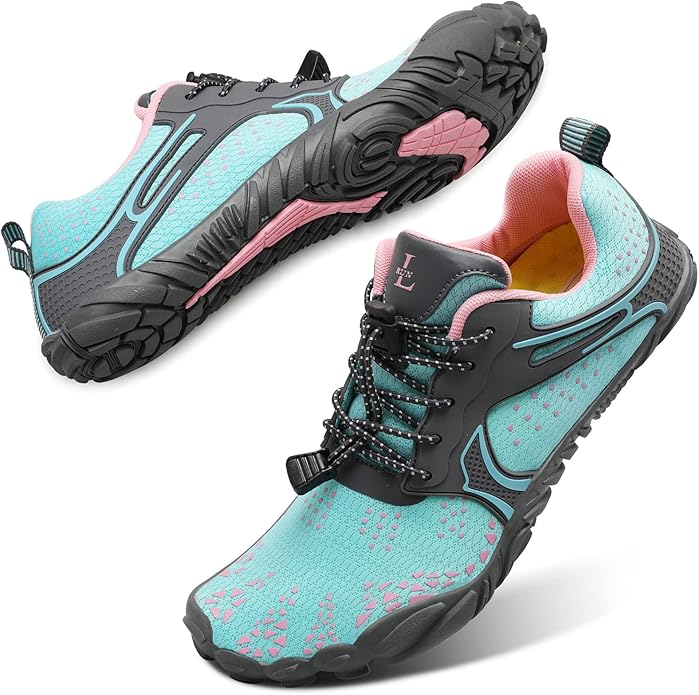 L-RUN Barefoot Water Shoes Women Mens Aqua Sock Athletic Hiking Water Sports Shoes for Swim Beach Pool Sand Diving Walking