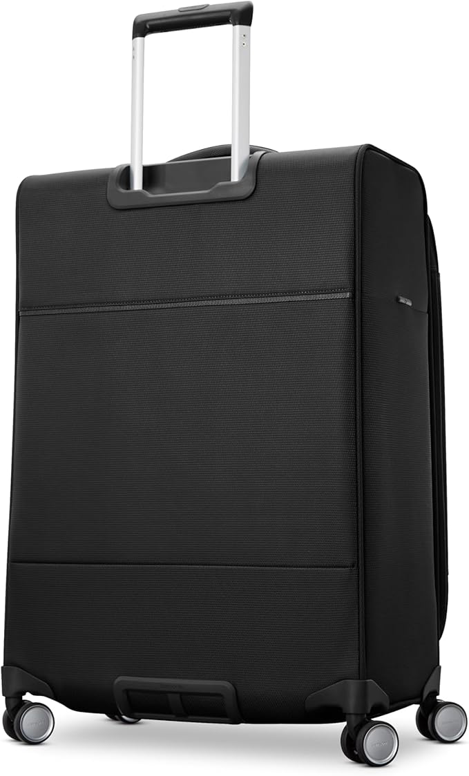 Samsonite UpLIFT Lightweight Medium Checked Softside Luggage with Spinner Wheels - Expandable - Airline-Approved, Polyester Soft Suitcase for Ultra Light Travel - Black