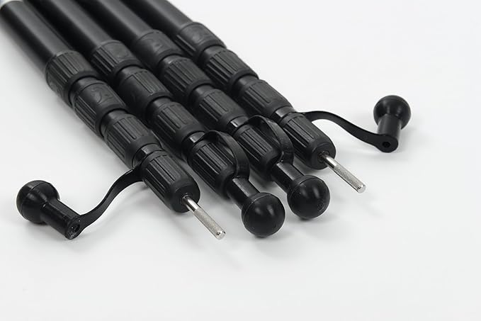 Green Elephant Camping Tarp Poles - Adjustable Aluminum Telescoping Tent Poles for Tarps, Canopy & Awning - Heavy Duty Collapsible Pole Set of 4 - Extends 8ft, Shrinks to 2ft - Caravan & Beach Shade