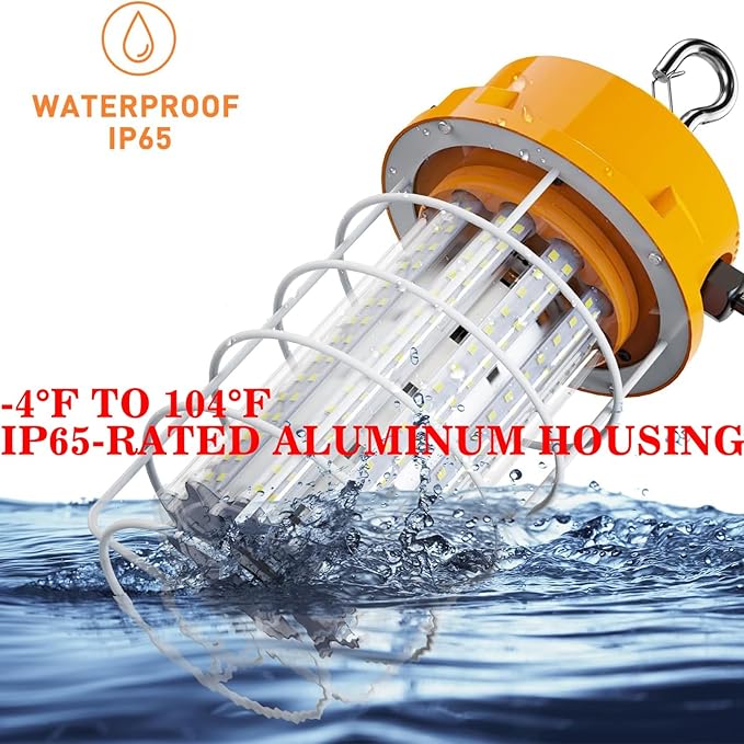 15000LM 100W LED Work Light with 360° Coverage | ETL/UL Certified | Daisy Chain 30 Units | Alternative to 1300W Incandescent HID/HPS | 14.76FT Power Cord with US Plug