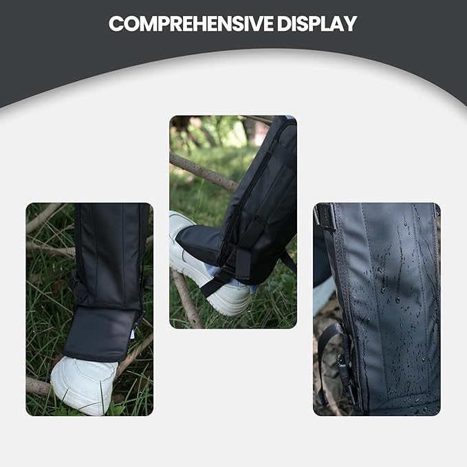 Leg Gaiters- Leg Guards and Boot Gaiter for Men & Women, with 1000D Wear Resistantand Snowproof and Waterproof Leg Protectors, Gaiters for Hiking and Hunting
