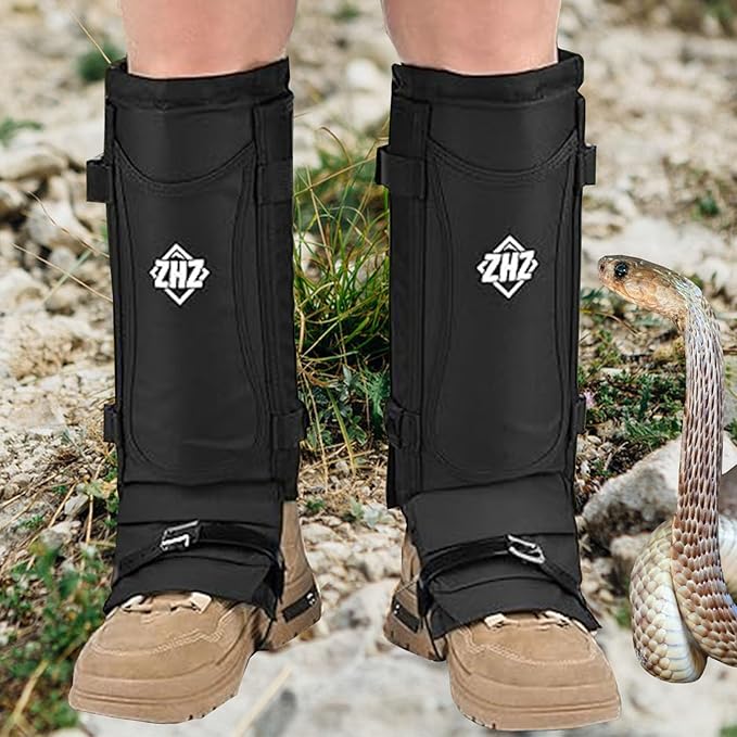 ZHZ Snake Gaiters Durable Waterproof Snake Chaps Lower Legs Protection,Snake Guards with Adjustable Size for Men & Women,Used for Hunting,Hiking and Farm Work