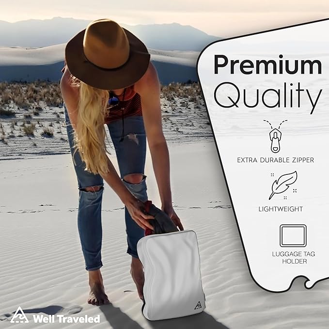 4-Piece Deluxe Compression Packing Cubes Travel - Maximize Space In Luggage With Double Capacity Design, Luxury Compressible Packing Cubes For Travel, Large, Small, & Medium Set