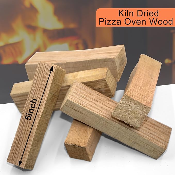 Kiln-Dried Oak Wood for Pizza Ovens, 5-Inch Barkless Logs, Ideal for Ooni, Gozney, Solo Stove, and Other Wood-Fired Pizza Ovens, Grills, and Smokers - Approx. 12 lbs