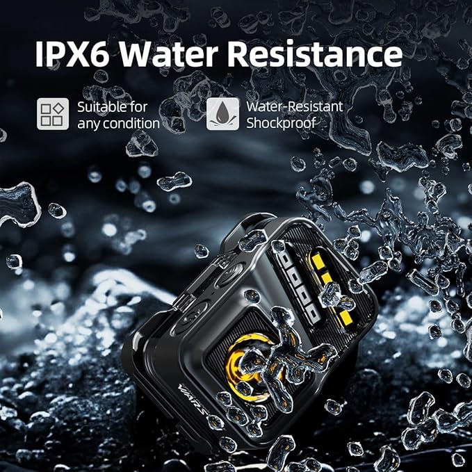 WARSUN Rechargeable Lightweight Headlamp – 750 Lumens Running & Helmet Light, LED Head Torch with Motion Sensor, 5 Modes, for Night Running, Fishing, Camping, Cycling, Work