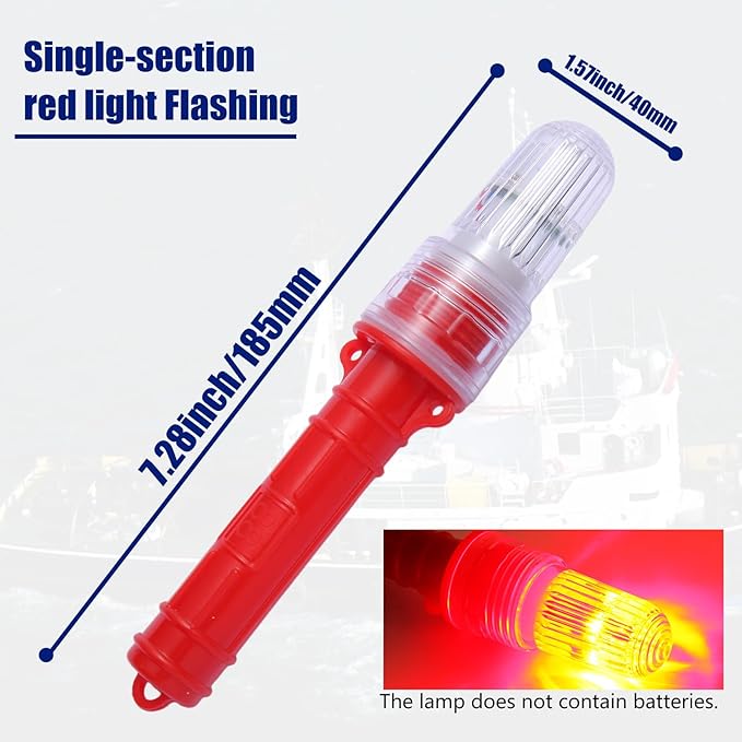 Boat Flares (3-Pack) - US Coast Guard Approved Marine Emergency Flares, Waterproof & Visible up to 10 Miles, Day/Night Use for Boating, Fishing Nets, Life Rafts & Buoys - Red Aerial & Handheld Signals
