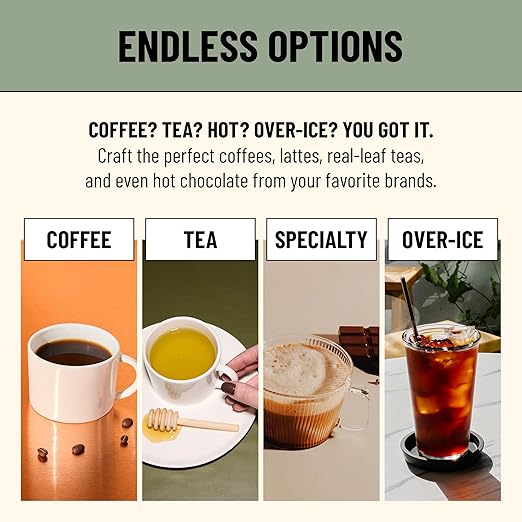 Flavia Aroma Brewer - Black, Makes Coffee, Lattes, Tea, and other Hot or Cold Beverages with Single-Serve Freshpacks, Multiple Brew Sizes