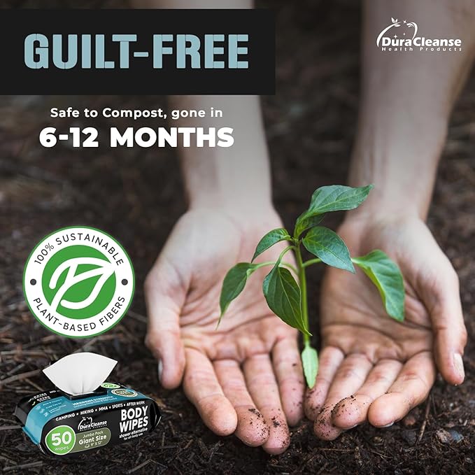 Body Wipes for Men (2pk) - 100 XL No Rinse Shower Sheets + 8 Travel Bath Wipes - 9"x12" After Gym Adult Washcloths - Mens Deodorant, Face Towels, Hunting & Camping Essentials, Survival Gear & Supplies