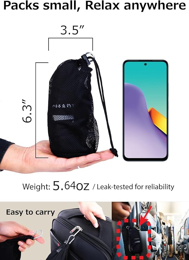 SmartTravel Travel Products Lumbar Pillow Inflatable Lumbar Support Pillow Travel Pillows for Airplane Long Flight Essential for Women Men Kids