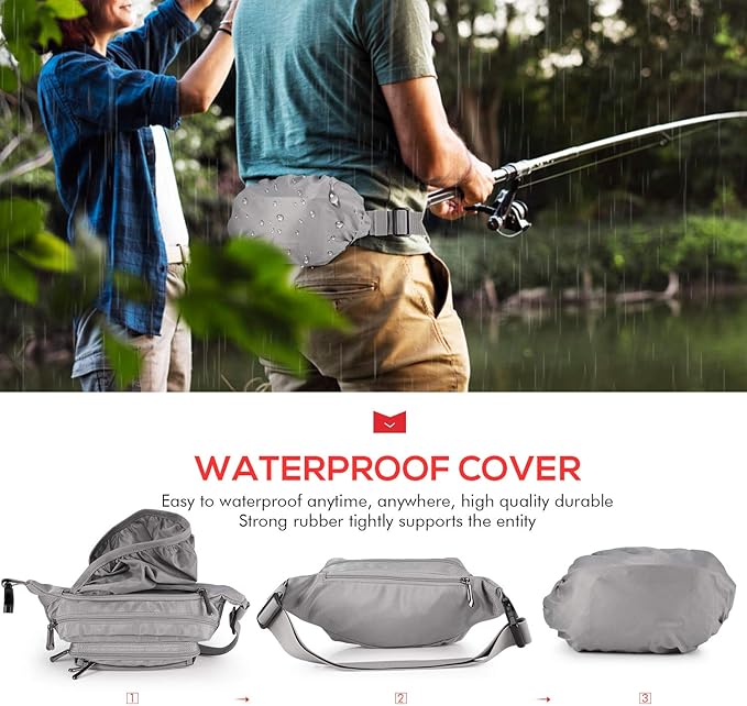 CXWMZY Fanny Packs For Women & Men Waist Pack Hip Bum Bag with Multi-Pockets Large Capacity Waterproof Casual Bum Bag for Disney Traveling Casual Cycling Running Hiking