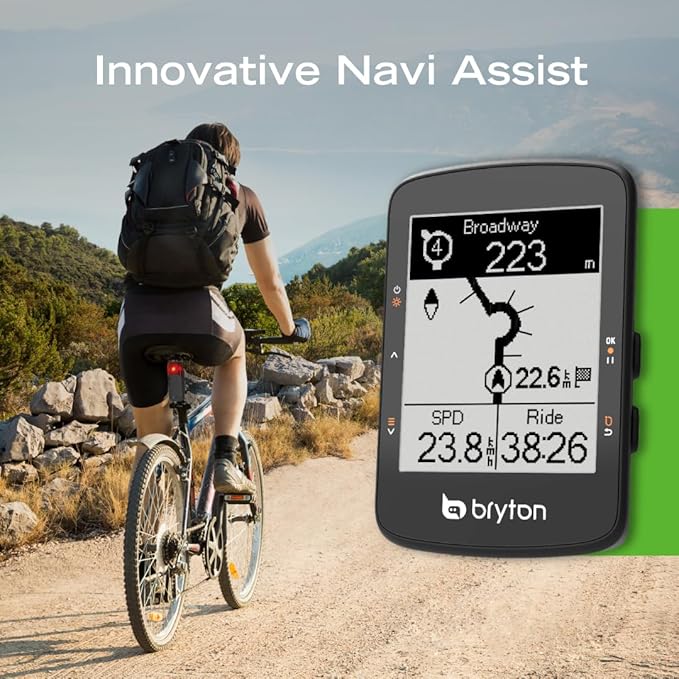 Bryton Rider 460 2.6 Inch LCD GPS Bike Computer Innovative Navigation Assistance, Compatible with E-Bike and Bike Radar, 32hrs Long Battery Life, Bluetooth ANT Waterproof