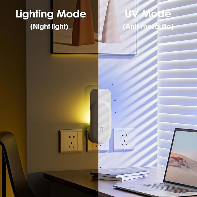 Flying Insect Trap, 2 in 1 Indoor Plug-in Fruit Fly Trap, 2 Trap White and 12 Glue Cards, Fruit Fly Traps for Gnat, Moth, Mosquito, Suitable for Every Part of The Home