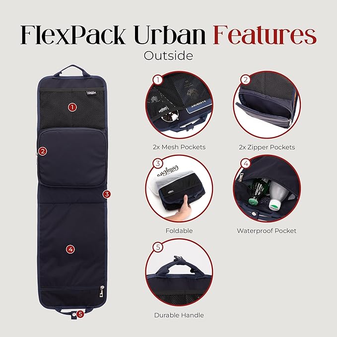 Unisex Foldable Vertical Backpack Organizer Insert for Tote Bag, Carry On, Picnic, Camping - With Pockets & Handle