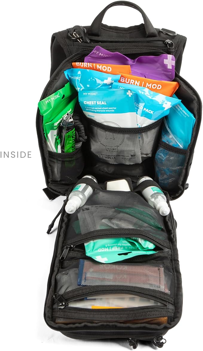 My Medic Recon PRO - HSA FSA First Aid Kit - 250+ First Aid and Survival Essentials, Supplies, & Must Have IFAK for Home, Car, Office or Business - Red