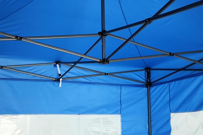 COBIZI 10x10 Pop Up Canopy with 4 Sidewall,Heavy Duty Canopy UPF 50+ All Season Wind Waterproof Commercial Outdoor Wedding Party Tents for Parties Canopy Gazebo with Roller Bag (10 x 10 ft Black)