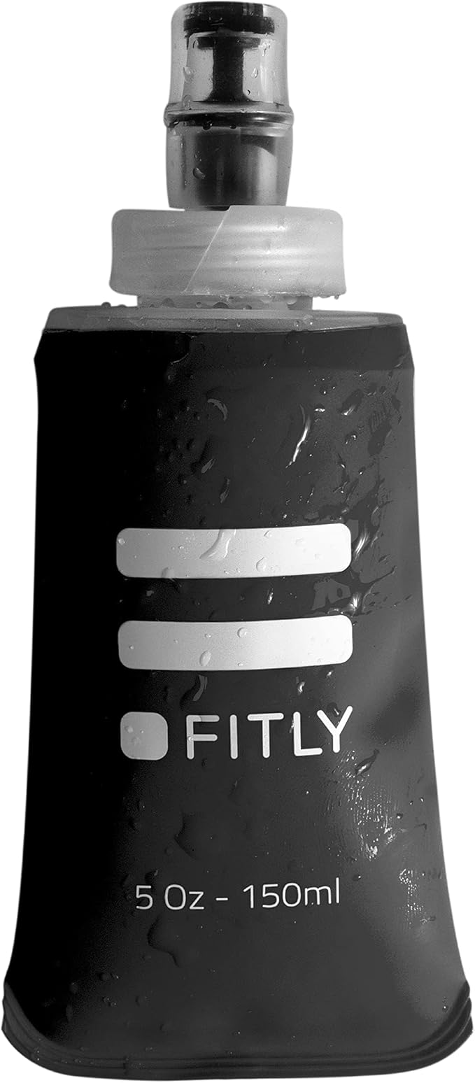 Soft Flask - Shrink As You Drink Soft Water Bottle for Hydration Pack - Folding Water Bottle Ideal for Running, Hiking, Cycling, Climbing & Rigorous Activity