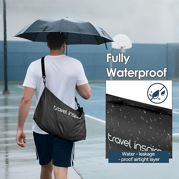 Vacuum Compression Bags IP67 Waterproof with Shoulder Strap Reusable Travel Space Saver for Carry On Suitcases and Backpack