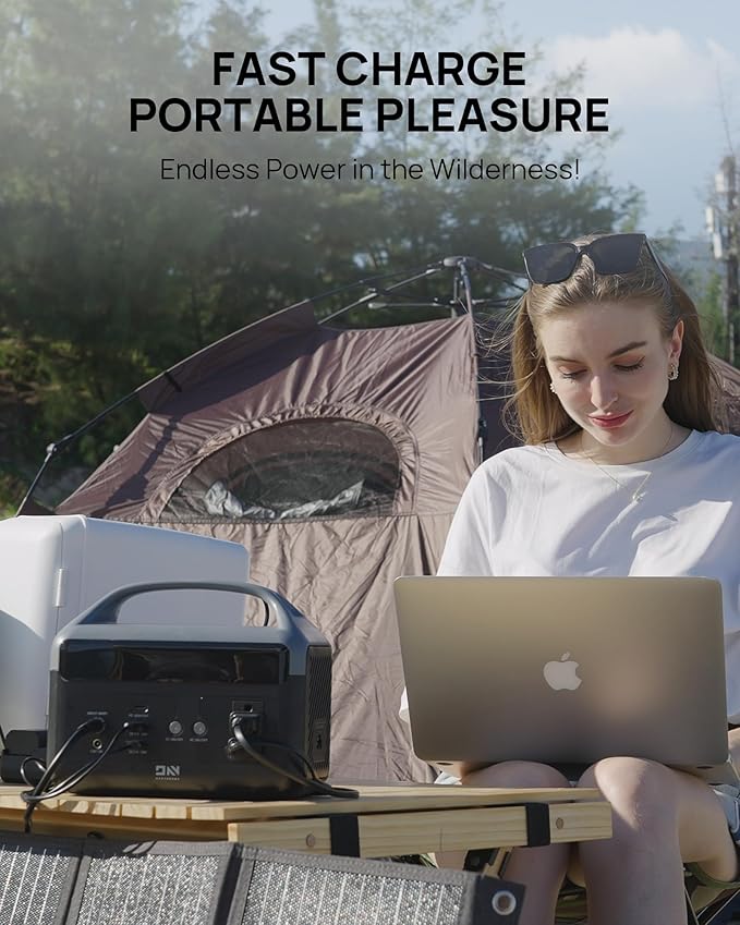 Portable Power Station 56000mAh, 179.2Wh LiFePO4 Battery Backup w/ 2 300W (Peak 600W) AC Outlets, 1.5hrs Fast Charging, Power Bank for Hurricane Emergency/Outdoor Camping/RVs/Home Use