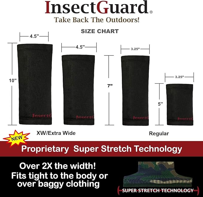 Tick Gaiters - PullOn Permethrin Treated, Ticks, Mosquitoes, Flies & More Insect Repellent, Unisex