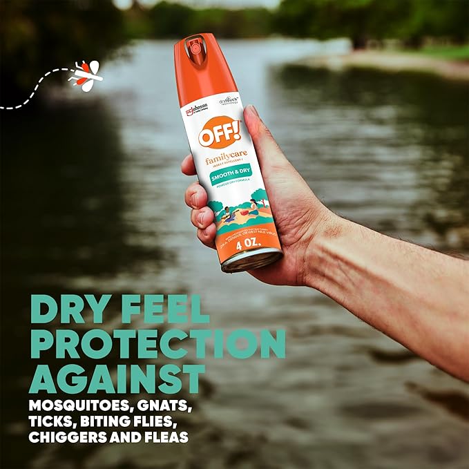 OFF! Family Care Mosquito, Tick, and Insect Repellent, Bug Spray Containing 15% DEET, Protects Against Mosquitoes, 4 Oz, 2 Count