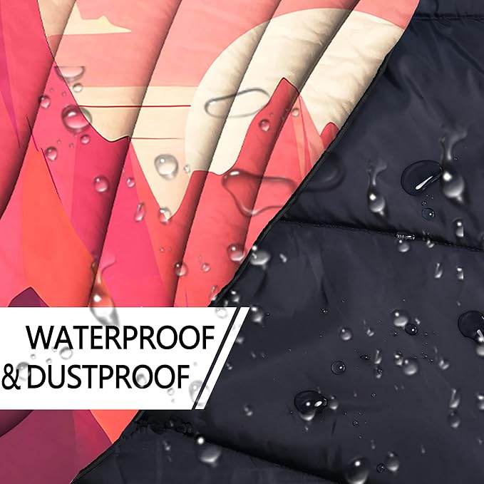 Yizheer Outdoor Puffy Packable Camping Blanket，Lightweight Down Alternative Printed Camping Blanket，Large Ultra Warm Hammock Top Quilt Waterproof Blanket for Traveling Picnic Beach Party，76" x 54"