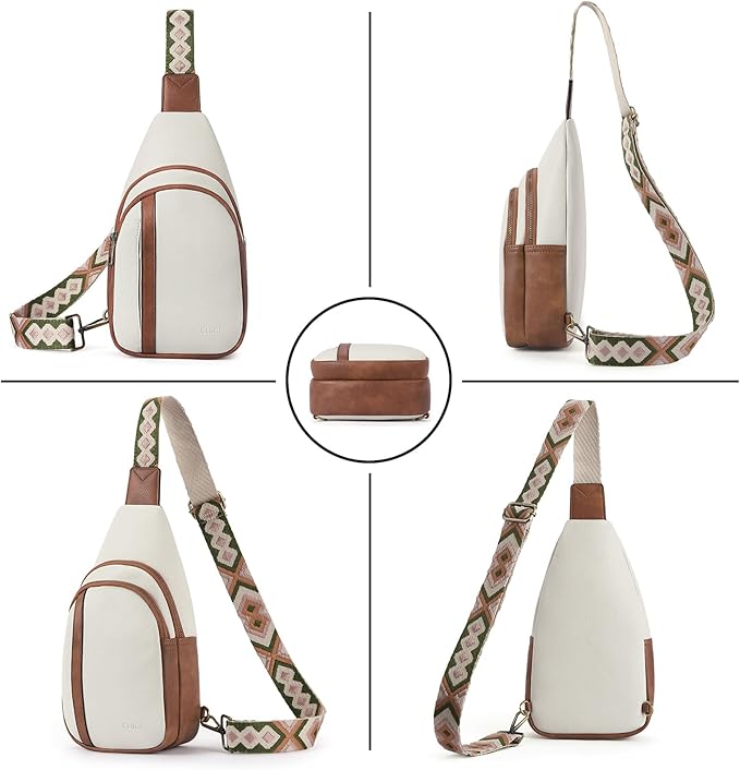 CLUCI Crossbody Bags for Women Men,Leather Sling Bag Cross Body Backpack for Woman Gifts for Women Birthday Unique