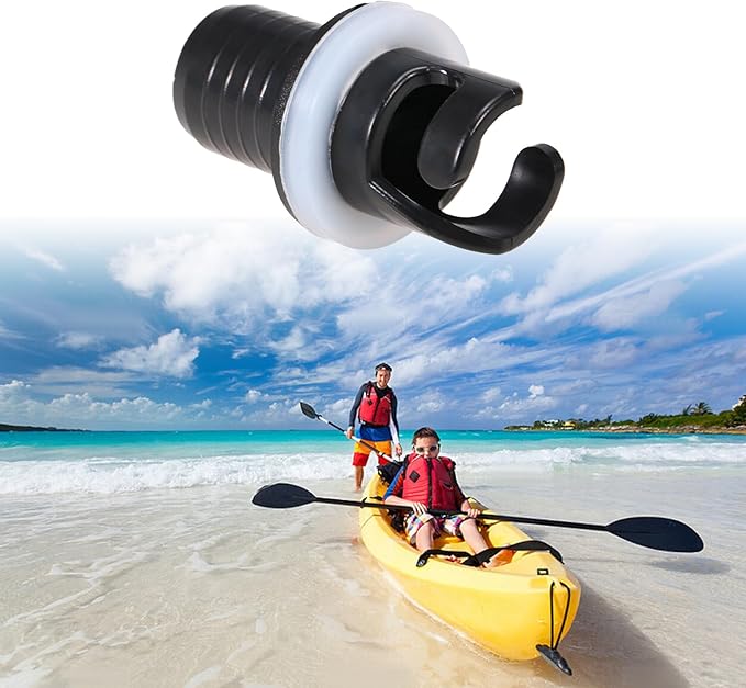 EVKILKJS 4 PCS Inflatable Kayak Boat Air Foot Pump H-R Adapter, Paddle Board Air Pump Hose Adapter HR Valve Adapter for Inflatables Kayak Air Valve Adapter