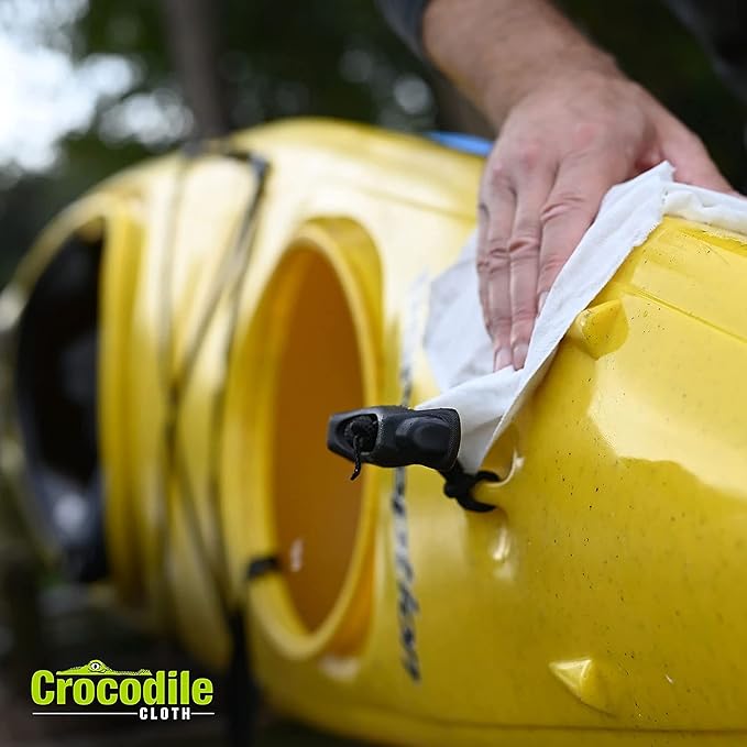 Crocodile Cloth Outdoor Cleaning Wipes – 80 Count Plant-Based Cloths (15"x10"), Skin Safe, Pre-Moistened, Aloe & Vitamin E Infused, Large, Absorbent, Multi-Surface Disposable Wipes