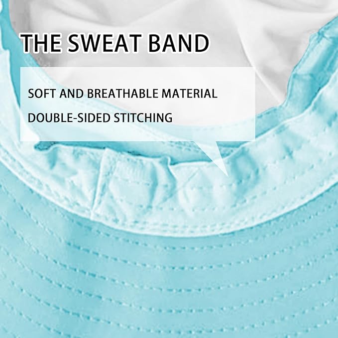 Sun Hats for Men Women Fishing Hat UPF 50+ Breathable Wide Brim Bucket Hats Summer UV Protection Safari Hat with Neck Flap