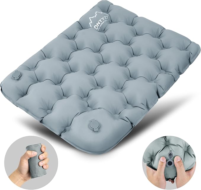 ONTYZZ Inflatable Seat Cushion Lightweight Stadium Seat Pad Travel Air Seat Cushion for Hiking Office Airplane Stadium Car