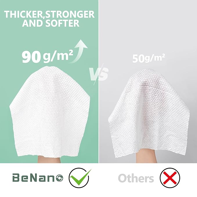 Premium Disposable Compressed Face Towels Tablets, 100% USDA Biobased Quick Dry Portable Thick Towelettes Washcloths 11.8 in x 9.4 in for Hotel Camping Travel Guests Salon Ultra Soft Reusable