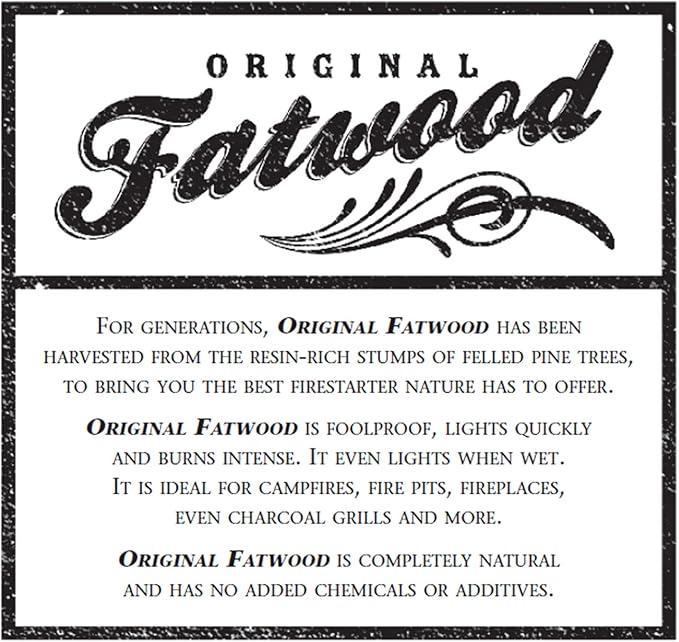 Fatwood Fire Starter Sticks 10lb Box - Indoor or Outdoor All Natural Pine Fire Starters for Campfires, Fireplace, Firepit, Wood Stove, or BBQ Grill - Kindling Wood Firewood Lighter by Pure Garden