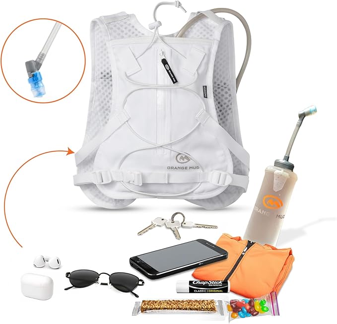 Orange Mud Endurance Pack V3.0 Running Vest – 2L Hydration Backpack for Trail Running, Hiking & Cycling – Lightweight, Breathable Mesh, Gear Pockets, Trekking Pole Loops