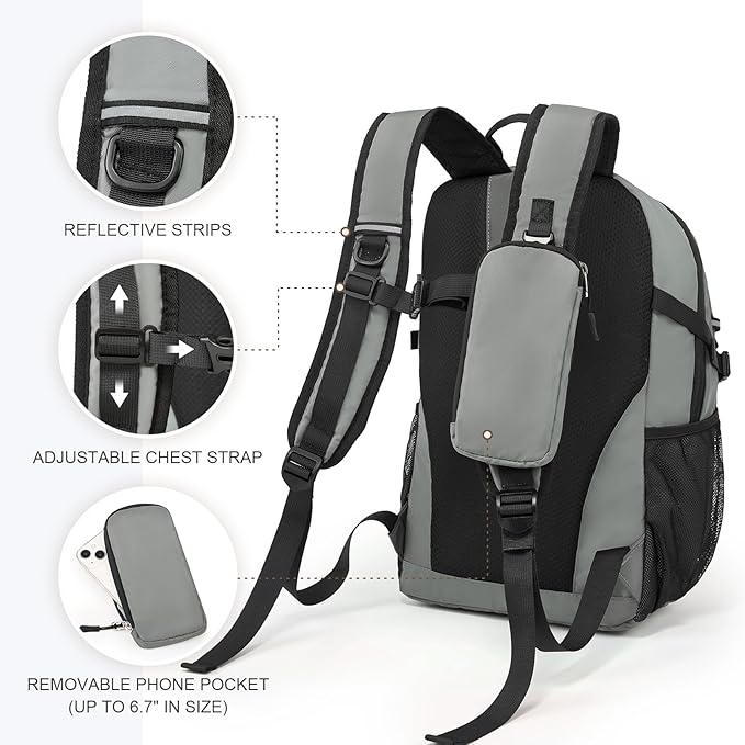 Small Hiking Backpack for Women Men 20L Lightweight Travel Backpack with Phone Pocket Waterproof Daypack for Women Men