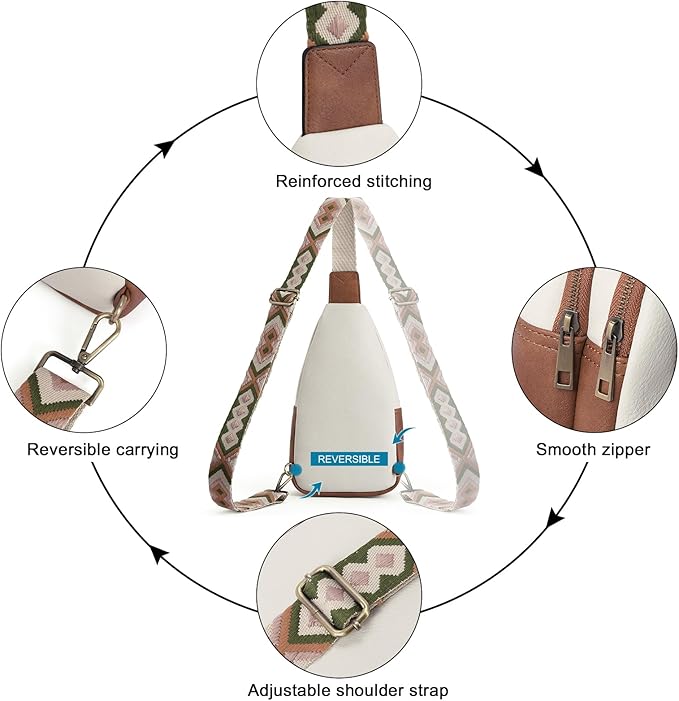 CLUCI Crossbody Bags for Women Men,Leather Sling Bag Cross Body Backpack for Woman Gifts for Women Birthday Unique