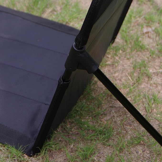 Outdoor Camping Backrest,Lightweight Foldable Chair,Park Leisure backrest,Beach Portable Single Lazy Chair,Aluminum Lazy Comfortable Backrest (Carbon Black)