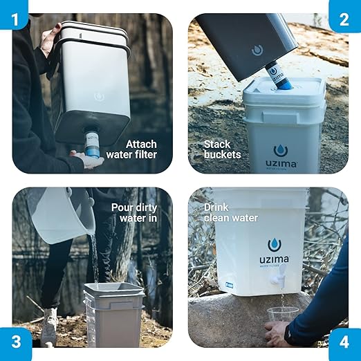 UZ-2 Camping Water Filter and Drinking Water Filter System, Portable Travel Alternative to Purification Systems, for Camping, Backpacking, and Hiking