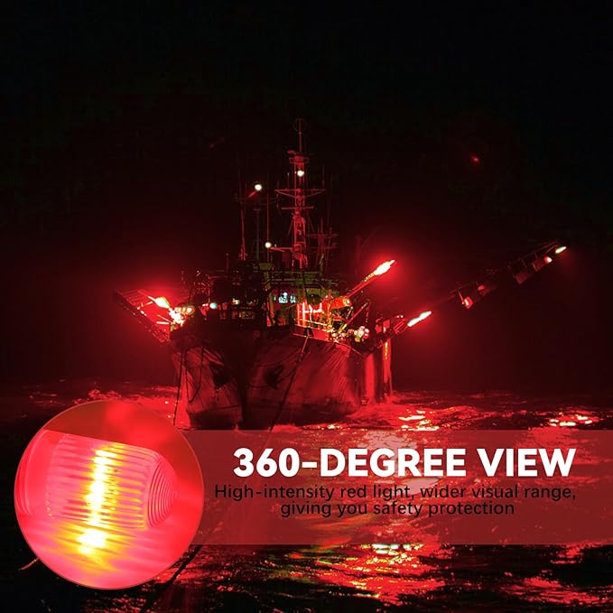 Boat Flares – Boat Flares Coast Guard Approved Marine, LED BoatFlares, Waterproof Emergency Signaling for Fishing Boats, Life Rafts (Red, 2pcs)
