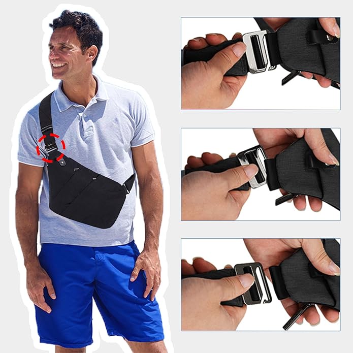 Sling Bag Cross Body Bag, Anti Theft Crossbody Bags for Travel Lightweight Chest Shoulder Bags for Women Men