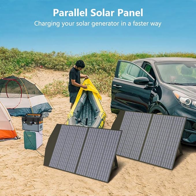 ALLPOWERS SP027 100W Foldable Solar Panel, 23% Efficient IP66 Waterproof for Power Station, Camping, RV & Home Use, Compact Portable Design（SP027-100W