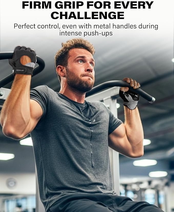 VINSGUIR Workout Gloves for Men and Women, Weight Lifting Gloves with Excellent Grip, Lightweight Gym Gloves for Weightlifting, Cycling, Exercise, Crosstraining, Pull ups, Fitness, Climbing and Rowing