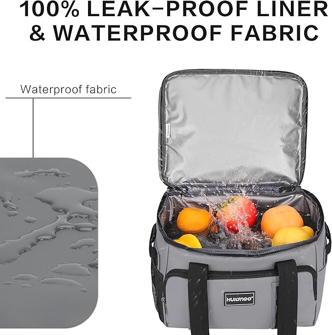 Insulated Soft Cooler Bag, Large Ice Coolers Soft Sided Ice Chest for Beach, Collapsible and Portable