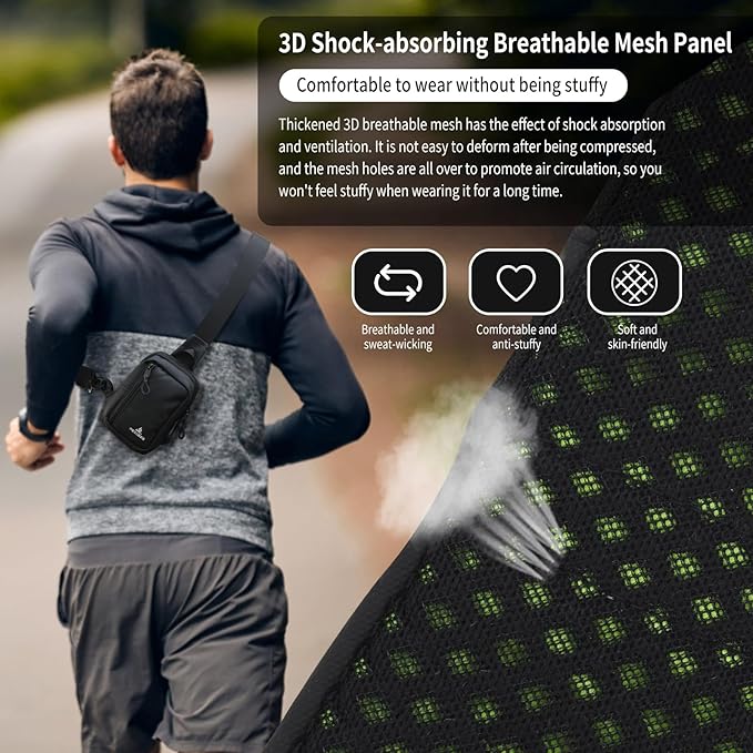 Peicees Small Crossbody Bag for Men Women Mini Sling Bag Travel Running Phone Daypack Cross Body Shoulder Bags with Keyholder