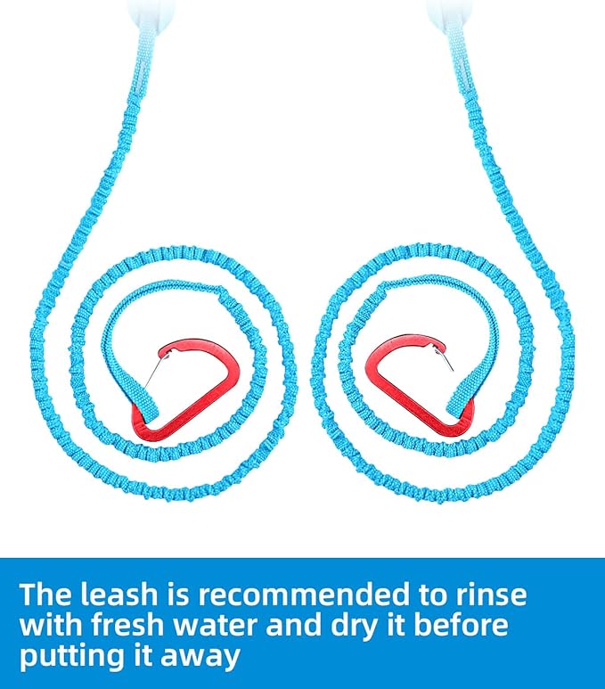 OCEANBROAD Kayak Paddle Leash Stretchable Strap Lanyard Rope for SUP Kayaking Boating Canoeing Fishing Pole Rod 4-7 Feet