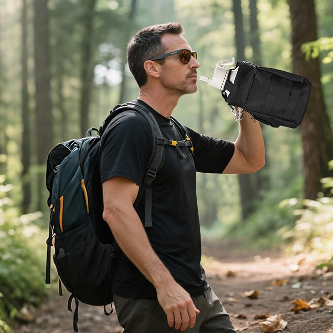 KXIAOCHEN Insulated Water Bottle, Stainless Steel Water Bottle, 2 Lids (Straw and Handle Lid),Wide Mouth Metal Water Bottles Keep Hot and Cold, Double Walled, Thermo Mug, Metal Canteen