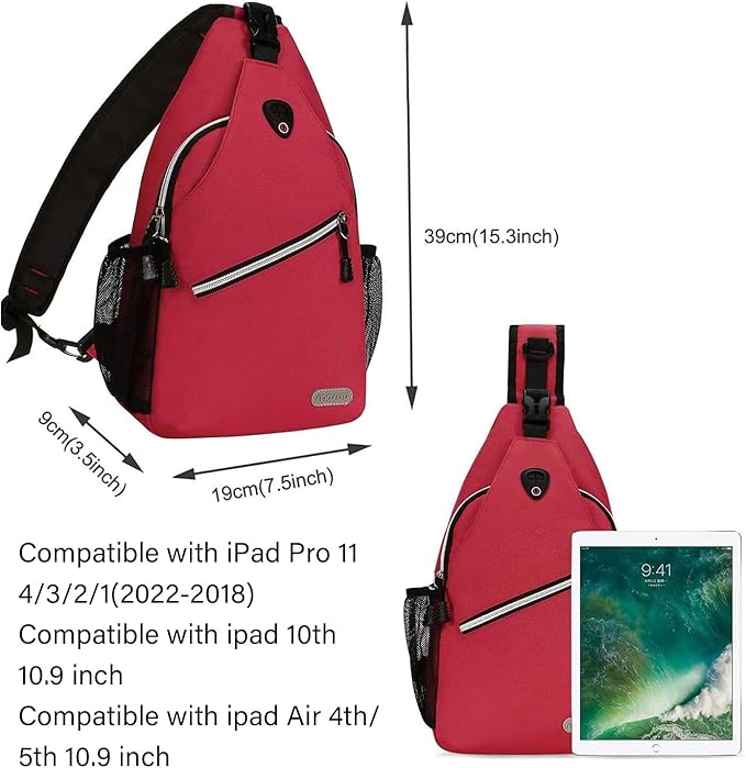 MOSISO Sling Backpack, Multipurpose Crossbody Shoulder Bag Travel Hiking Daypack