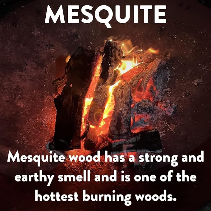 19 LB. Campfire Wood Bundle, Juniper, Pinion, Mesquite & Fatwood Firestarter Sticks by Billy Buckskin Co., 1 Click Fire to Light, Split Seasoned Firewood Logs for Bonfire, Campfire, Fire Pit, Grilling